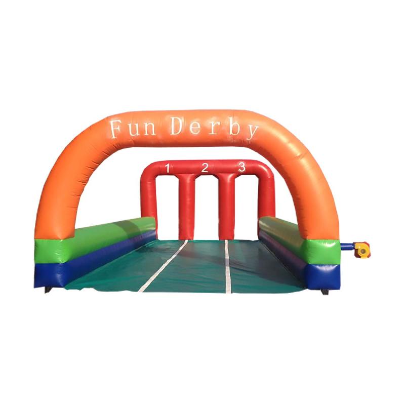 Fun Derby - Réf. SP17-RB - Parcours d'obstacle gonflable avec 3 pistes d'athlétisme - Dimensions 10x6x2 m_0