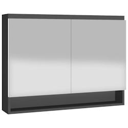 Helloshop26 - Armoire à miroir de salle de bain 80 x 15 x 60 cm MDF anthracite 02_0006710 - 3000366624633_0
