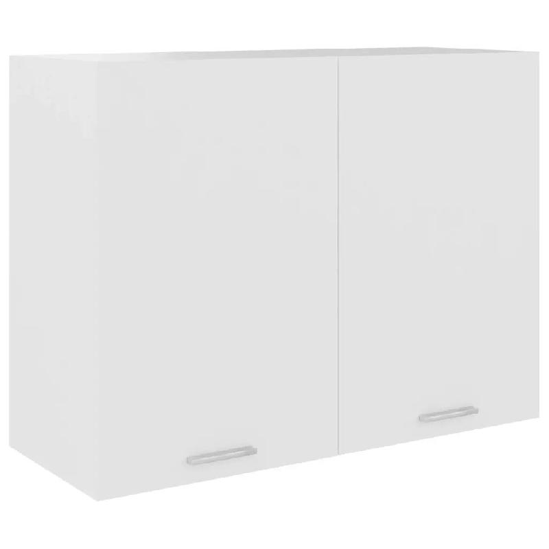 Helloshop26 - Armoire suspendue cuisine avec 2 étagères 80 x 31 x 60 cm en bois d'ingénierie blanc 02_0047683 - blanc Bois massif 3000234906618_0