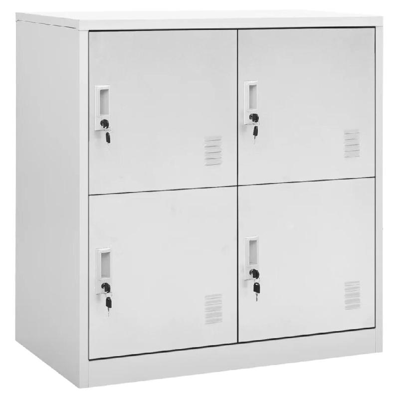 Helloshop26 - Lot de 2 armoires à casiers modernes bureau rangement sécurisé 90 x 45 x 92 cm en acier gris clair 02_0055148 - gris acier 3000238840451_0