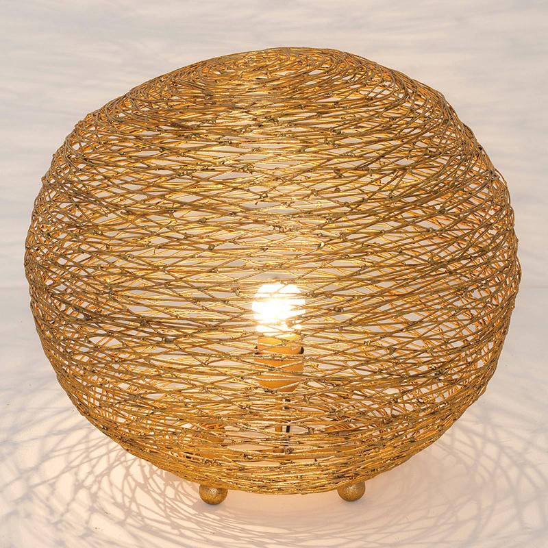 HOLLÄNDER LAMPE À POSER CAMPANO DORÉ, 40 CM DE DIAMÈTRE