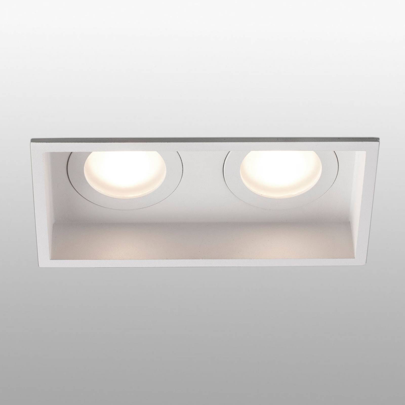FARO BARCELONA LAMPE ENCASTRABLE HYDE, 2 LAMPES IP44 EN BLANC
