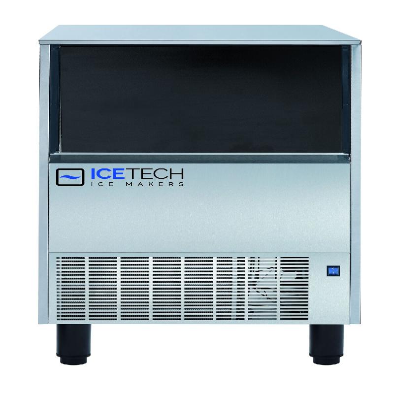 Machine à glaçons 62 kg 20 g cube vide. Stockage 30 kg. Carrosserie en acier inoxydable. Condensation à l'air ou à l'eau. ICETECH PS62 - 1710_0