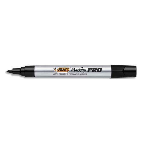 MARQUEUR PERMANENT BIC MARKING PRO - ULTRA RESISTANT - POINTE OGIVE 1,1 MM - NOIR - LOT DE 2