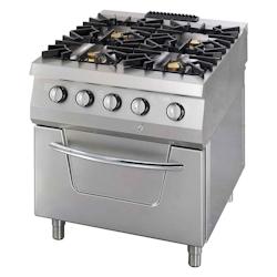 Maxima Premium cuisinière à gaz - 4 brûleurs - unité double - profondeur 90 cm avec four à gaz - réf 3701117762412_0