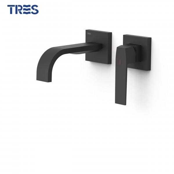 MITIGEUR ÉVIER MURAL BEC 180MM BLACKMAT SLIM EXCLUSIVE - TRES 20230003NM