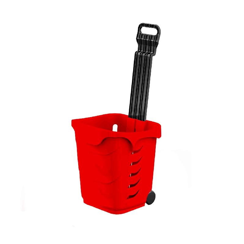 Panier à roulettes 38L - Hauteur 430mm, Largeur 380mm, Profondeur 395mm - Coloris variés - Capacité 38 Litres, Charges maxi 25kg - Fabrication européenne_0