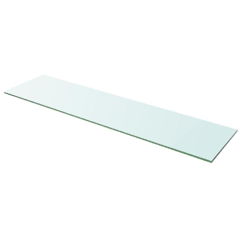 Panneau pour étagère en verre trempé transparent - 100 x 25 cm - Charge 15 kg_0