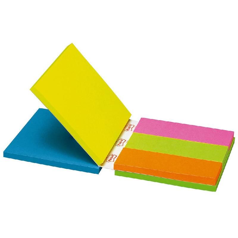 POST-IT® ENSEMBLE DE 6 BLOCS DE NOTES ADHÉSIVES - 76 X 76 MM - COULEUR : ASSORTIES.
