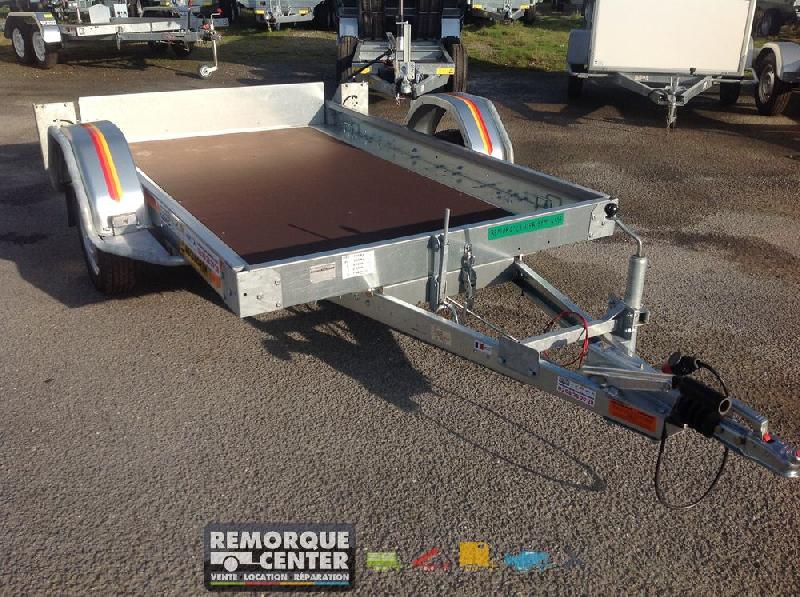 Remorque plateau MECANOREM - RPMS 901 F - PTAC : 1300 Kg - 1 essieu freiné - 305 x 170 cm - Reference -FOURGON_C700 ALU_0