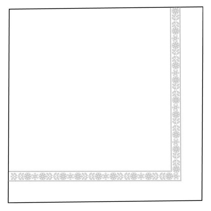 SERVIETTE DOUBLE POINT - MODÈLE PLUS 39X 39CM - BLANC TISSUE - LOT DE 100 - AZ BOUTIQUE - SERVIETTES JETABLES