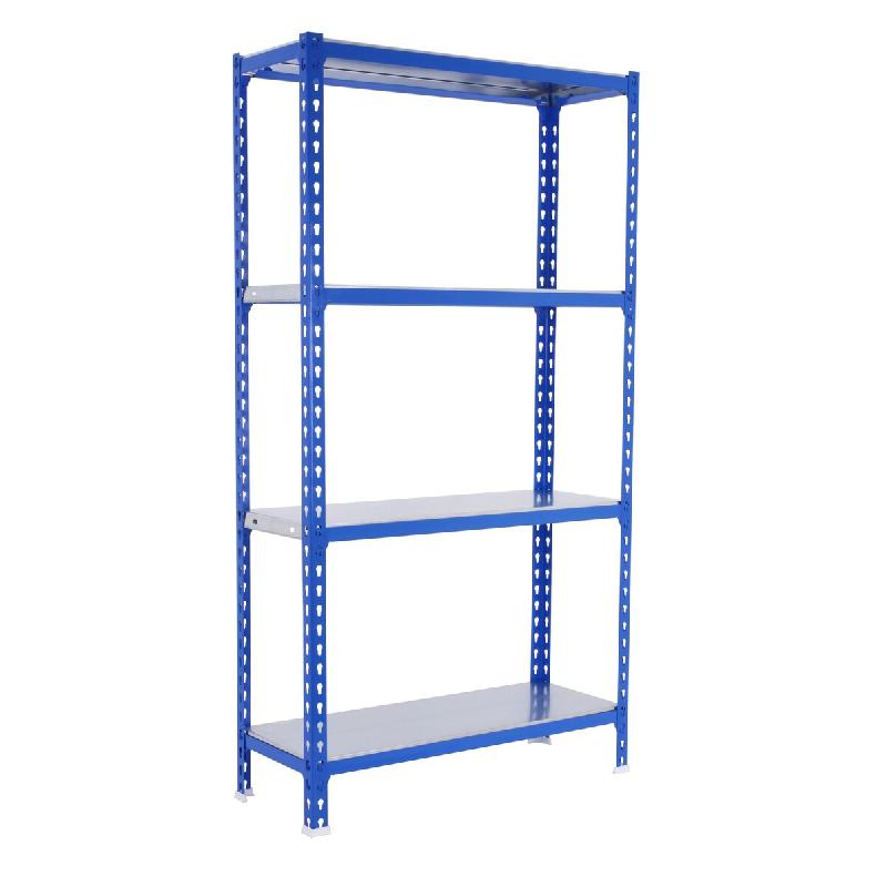 SimonRack Rayonnage métallique, 1500x1000x400 mm, 4 niveaux, tablette métallique, 180 kg au point de flexion, Bleu/Galvanisé - Simonclick - métal_0