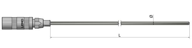 Sonde à résistance chemisée (RTD) - Sortie connecteur LEMO PM14 - Pt100, Pt500, Pt1000_0
