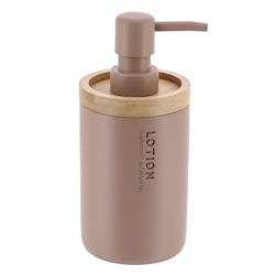 TENDANCE Distributeur à Savon ou lotion en résine Cappuccino et Bambou 280 ml - marron 3664323184976_0