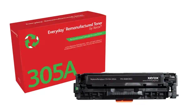 Toner remanufacturé Noir Everyday¢ de Xerox compatible avec HP 305A (CE410A), Capacité standard_0