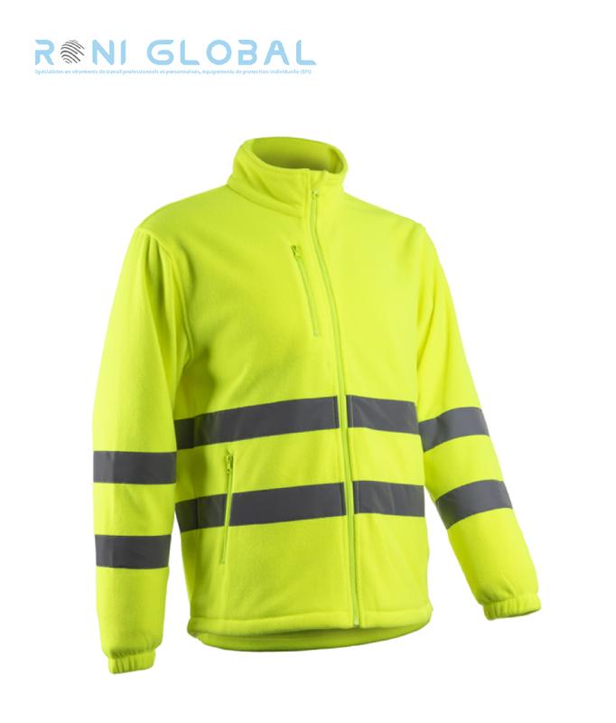 Veste de sécurité haute visibilité - Polaire thermique en polyester 5 poches - CLASS 2 - RITTO COVERGUARD_0