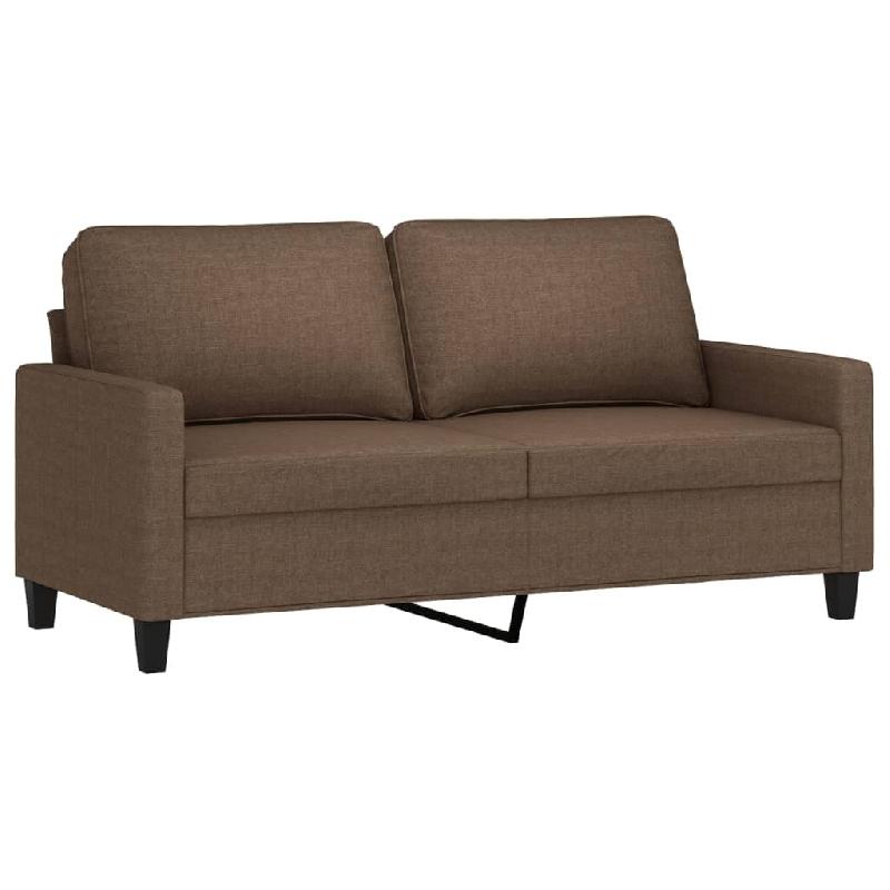 VidaXL Canapé à 2 places Marron 140 cm Tissu Modèle Lervessix - 359166_0