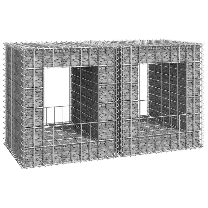 Vidaxl poteaux à panier de gabion 2 pcs 50x50x60 cm fer 151267_0