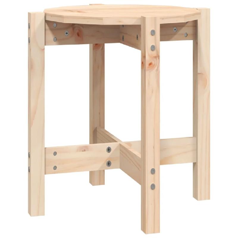 VidaXL Table basse Ø 42,5x45 cm Bois massif de pin Modèle Jardin Rho Plus - 822312_0