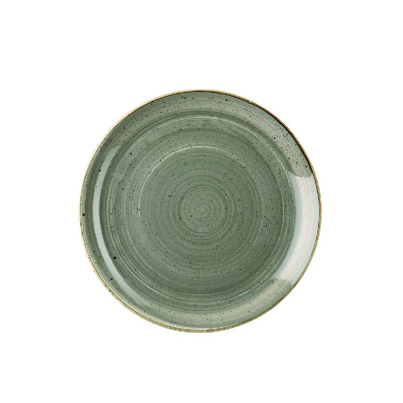 ASSIETTE COUPE PLATE ROND GRIS PORCELAINE Ø 21,7 CM STONECAST CHURCHILL