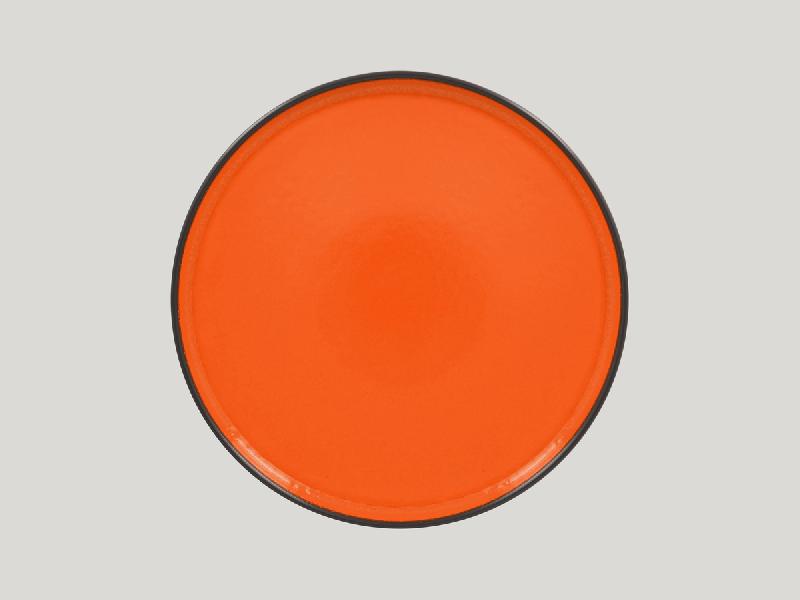 ASSIETTE PLATE ROND ORANGE PORCELAINE Ø 27 CM FIRE RAK
