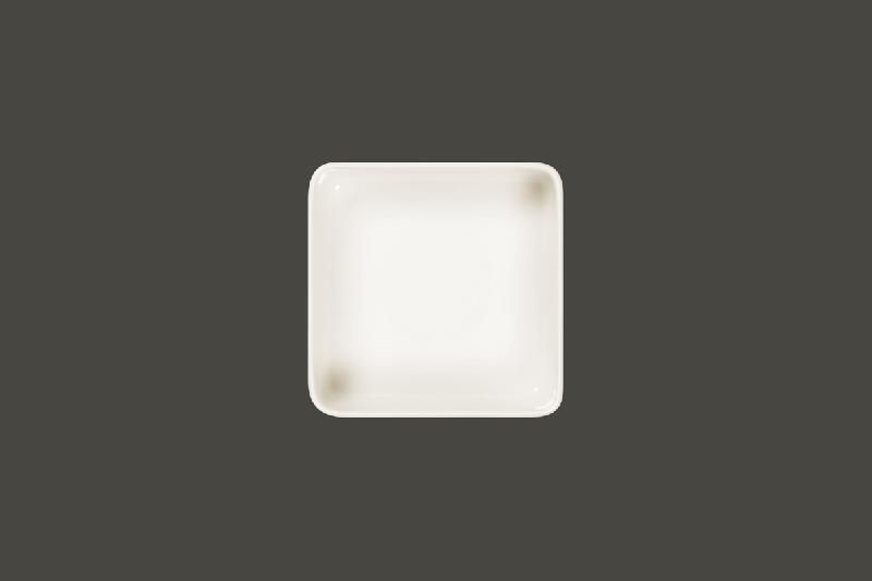 ASSIETTE PLATE CARRÉ BLANC PORCELAINE 16X16 CM FRACTAL RAK