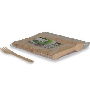 100 FOURCHETTES BOIS 160 MM