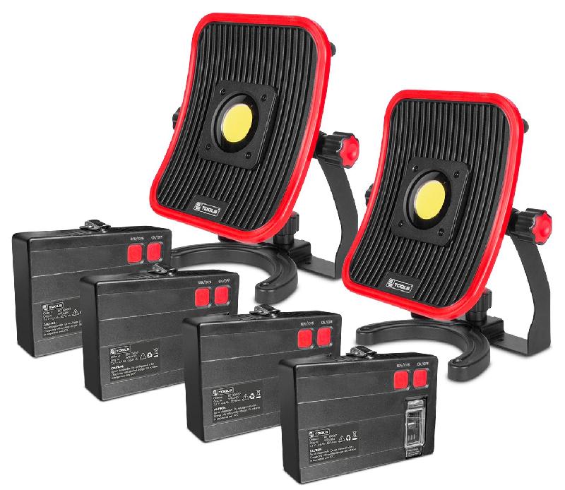 2 LAMPES DE CHANTIER + 4 BATTERIES MW-TOOLS WFL30LI-PACK2