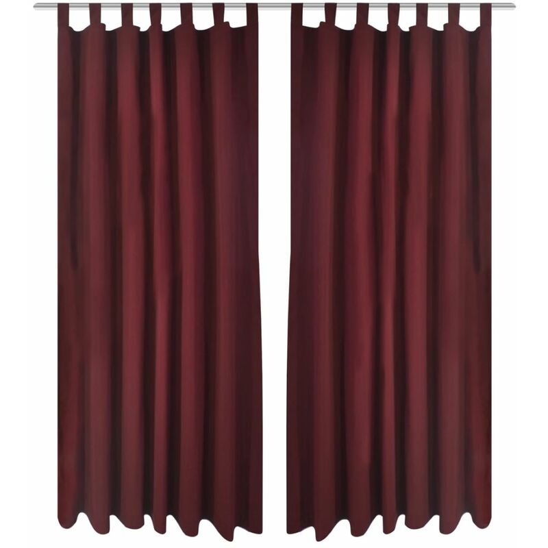 vidaxl rideau a passant 2 pcs micro satin bordeaux 140 x 245 cm comparer les prix de vidaxl rideau a passant 2 pcs micro satin bordeaux 140 x 245 cm sur hellopro fr