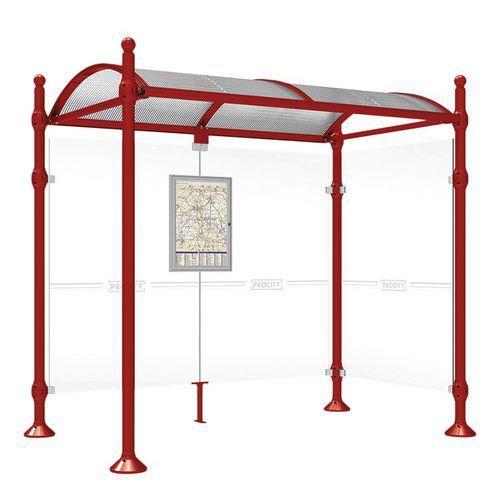 ABRI BUS PROVINCE 2.50 M 1 BARDAGE LAT. BOULE ROUGE 3004 - PROCITY