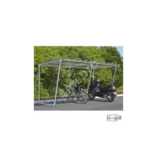 Abri vélo ouvert - Structure et toiture en acier galvanisé - 4,4 m² - Référence 4ME03377_0