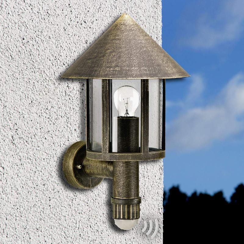 ALBERT LEUCHTEN APPLIQUE D\'EXTÉRIEUR LATERNA AVEC DÉTECTEUR BRUN