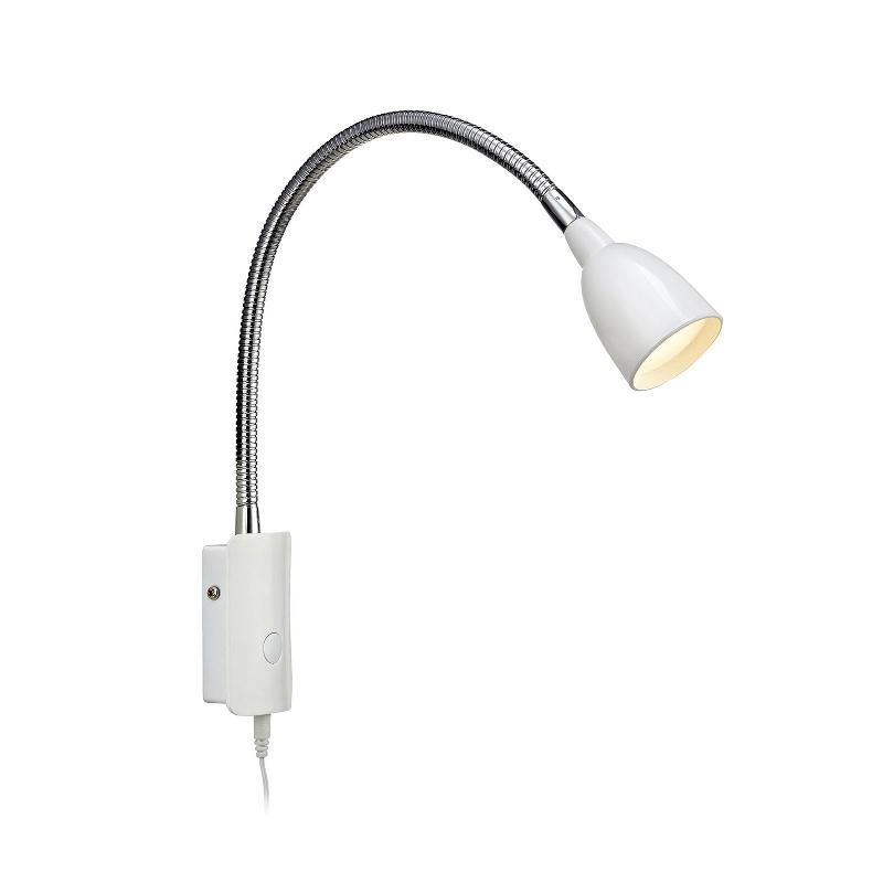 MARKSLÖJD APPLIQUE LED TULIP AVEC CÂBLE ET PRISE, BLANCHE