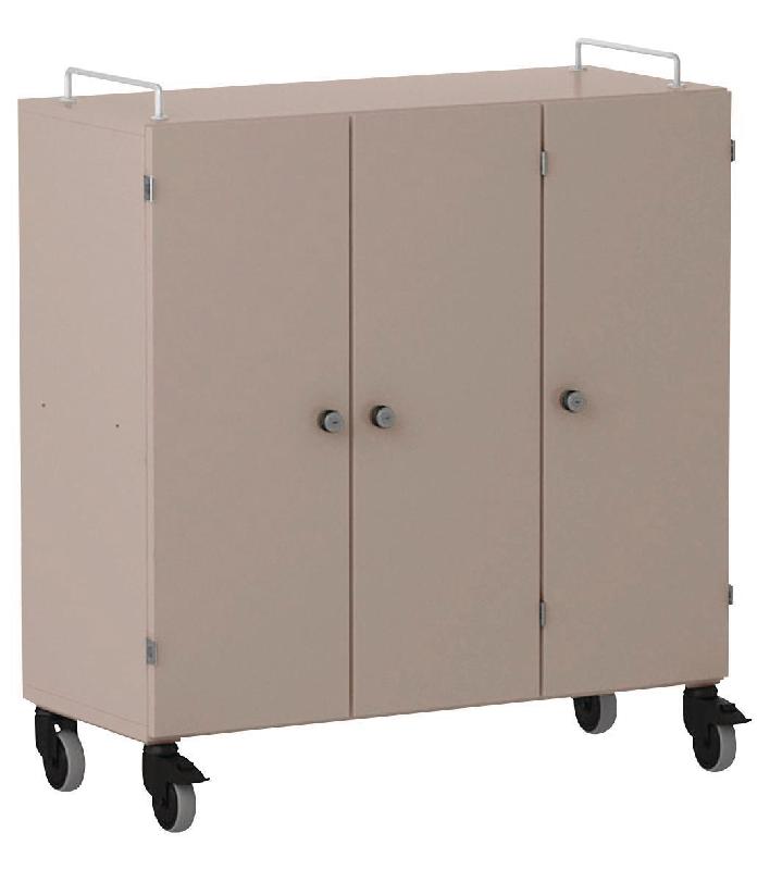 ARMOIRE BASSE SHIFT+ LANDSCAPE MÉLA. 9 CASES 3 PORTES - GRIS TERRE - GRIS TERRE - MANUTAN COLLECTIVITÉS