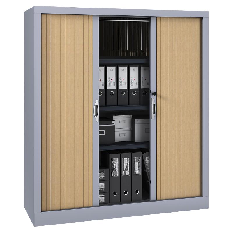 ARMOIRE MÉTAL CLASSIQUE HAUTEUR 135 CM RIDEAUX PVC