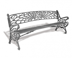Banc public en fonte ductile Oxyron noir forge - Dimensions 2060x730x850 mm_0