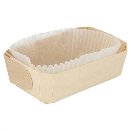 BARQUETTE BOIS + MOULE 18.5X11.5X5.5 CM BOIS NATUREL (VENDU PAR 300)