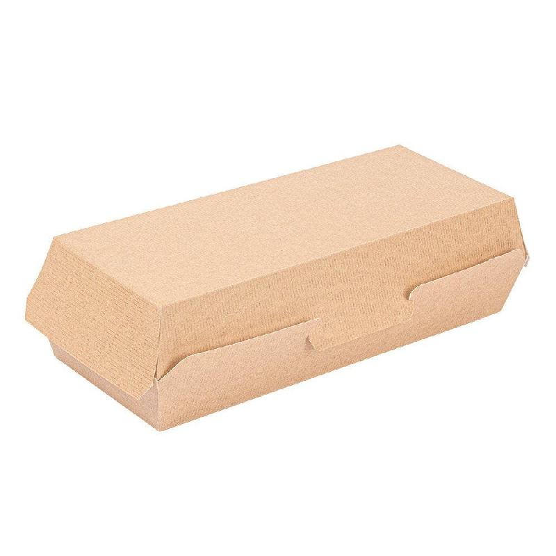 Boîte panini The Pack carton ondulé nano micro naturel 26,5x12,2x7cm - par 50_0