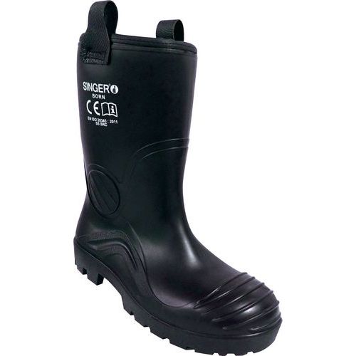BOTTE DE PROTECTION HIVER NOIRE FOURÉE POLYESTER POINTURE 45