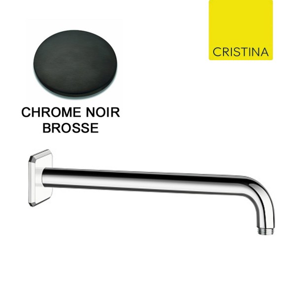 BRAS LAITON 30 CM ITALY CHROME NOIR BROSSE - CRISTINA ONDYNA PD56075
