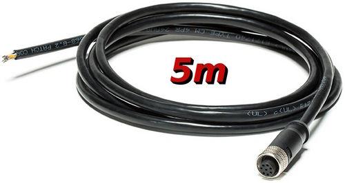 Câble de raccordement pour caméra Flir AX8 - connecteur M12 vers fils nus (pigtail), 5m - Référence FLIAX8-M12-pig-5m_0
