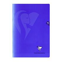 CAHIER PIQUÉ CLAIREFONTAINE MIMESYS - A4 21 X 29,7 CM - GRANDS CARREAUX - 96 PAGES - BLEU CIEL