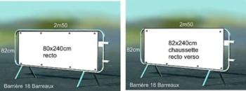 Calicot ou banderole pour barrière de ville - 2,5m - impression numérique sur toile enduite 510gr_0