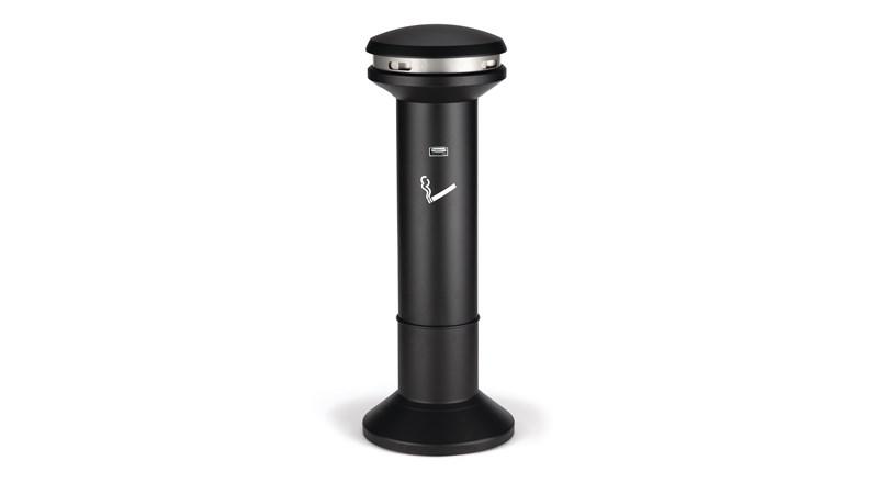 Cendrier sur pied Infinity XL Rubbermaid - grande capacité 8000 cigarettes - acier inoxydable_0