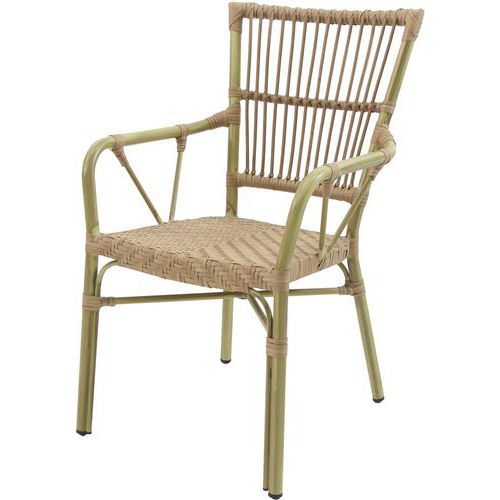 CHAISE DE BISTROT JAMES EN ROTIN - BAMBOU-NATUREL