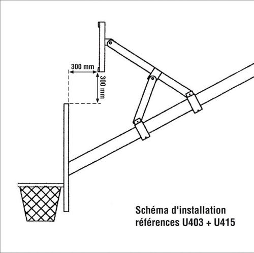 CHASSIS DE FIXATION POUR PANIER DE BASKET (LA PAIRE)