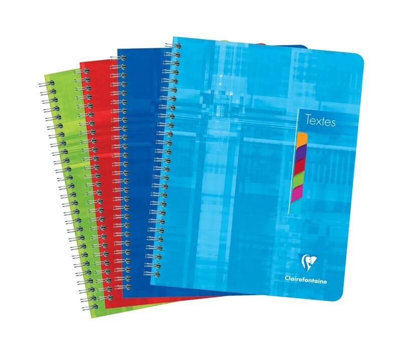 Clairefontaine Lot de 10 Cahier de Textes Metric 17x22, 144p./72 feuilles 90 g/m² reliure intégrale, Séyès, touches couleurs détachables - 332968_0