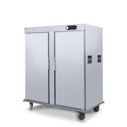 Cleiton Romux® Armoire Chauffante sur Roues à 2 Portes - 154x93 cm - Chariot Chauffant pour 22 Bacs GN 1/1 - Température 0/100°C_0