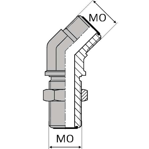 Coude 45° mâle ORFS x mâle cloison ORFS - 9/16' , 14.28_0