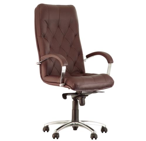 Cuba fauteuil de direction synchrone,ergonomique en cuir véritable. Marron._0